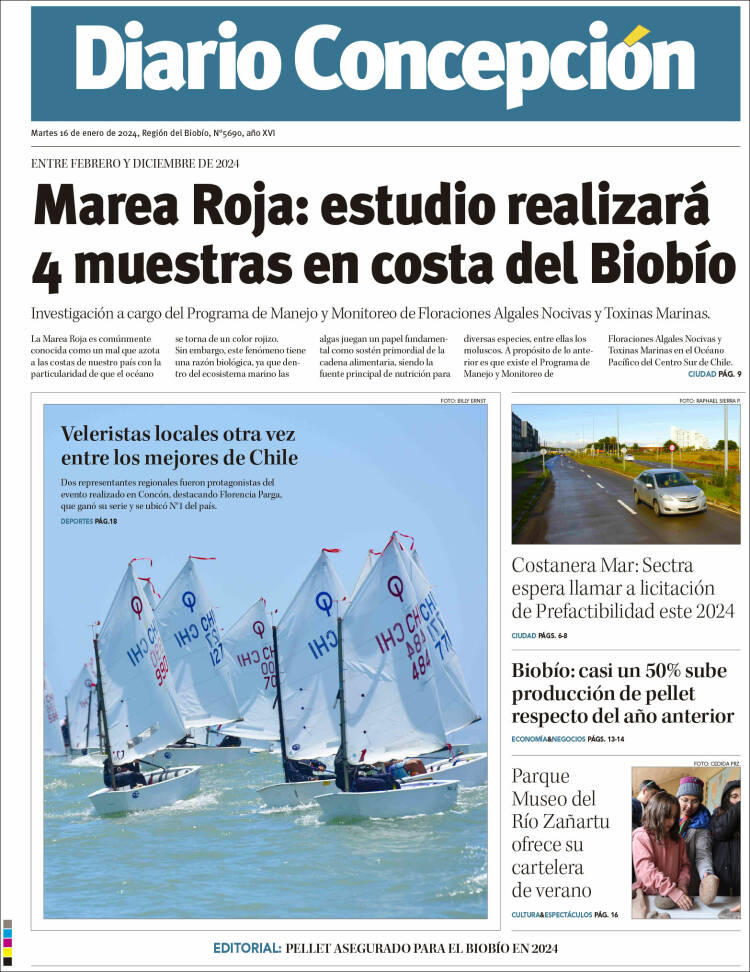 Portada de Diario de Concepción (Chile)