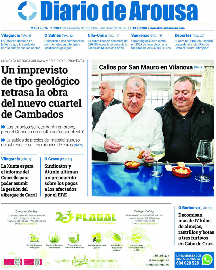 Portada de Diario de Arousa (España)