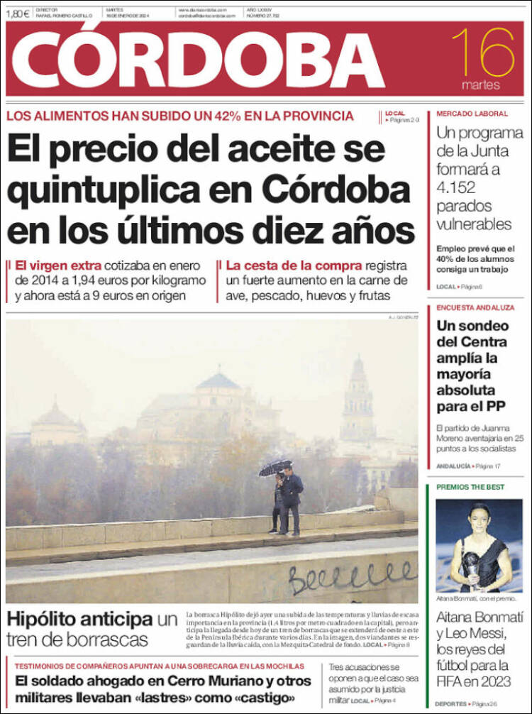 Portada de Diario de Córdoba (España)