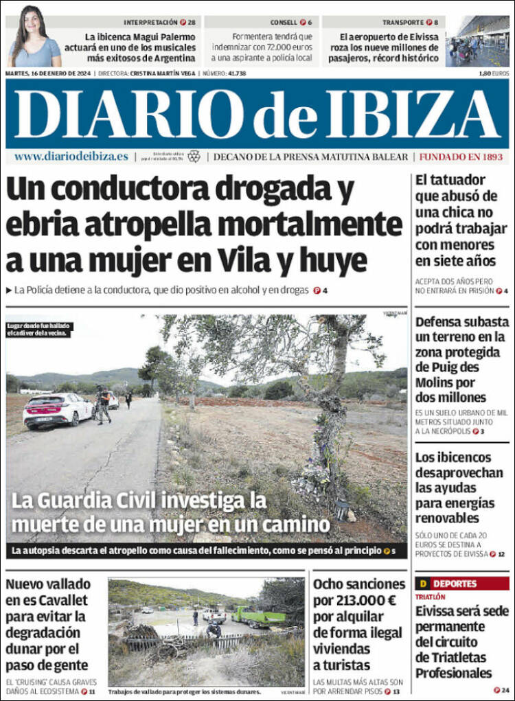 Portada de Diario de Ibiza (Espa&ntilde;a)