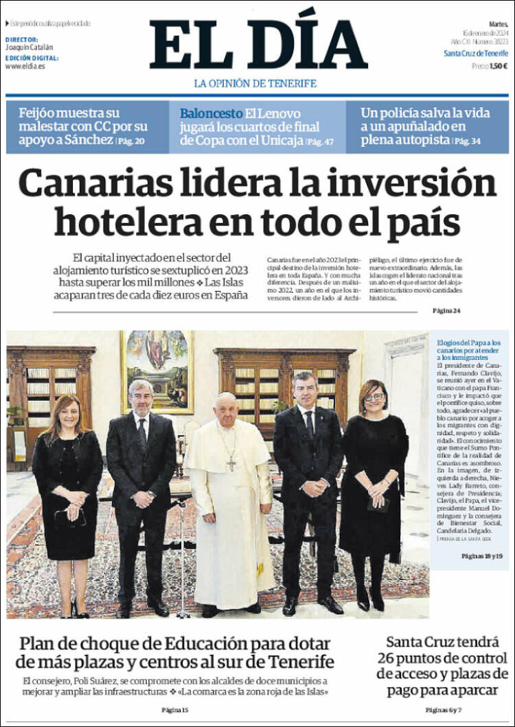 Portada de El Día (España)