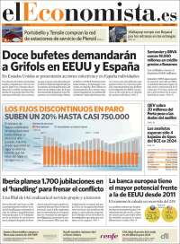 Portada de El Economista (España)