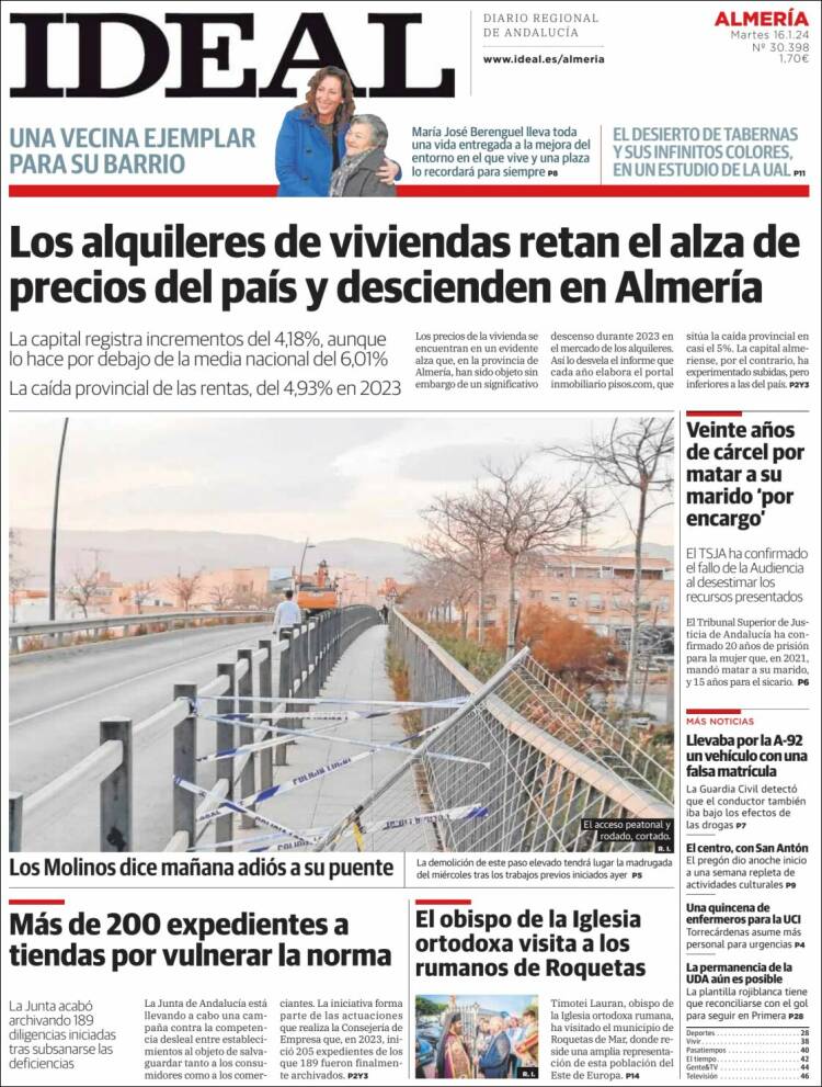 Portada de Ideal Almeria (España)