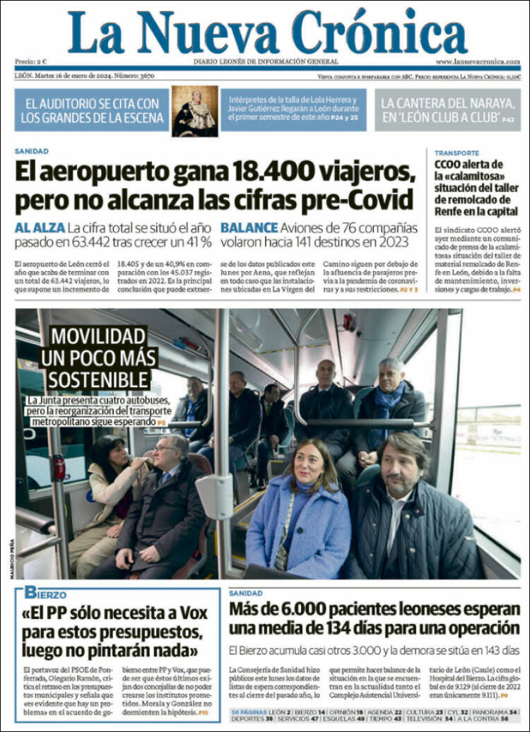 Portada de La Nueva Crónica (España)