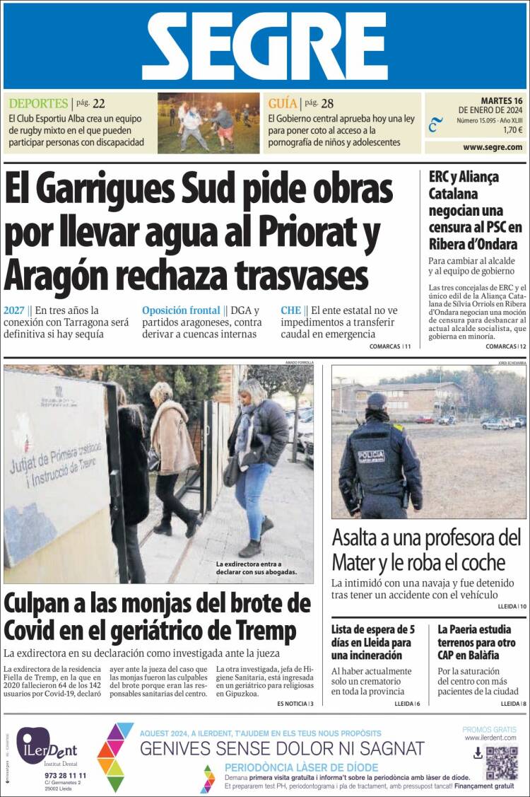 Portada de Segre  (España)