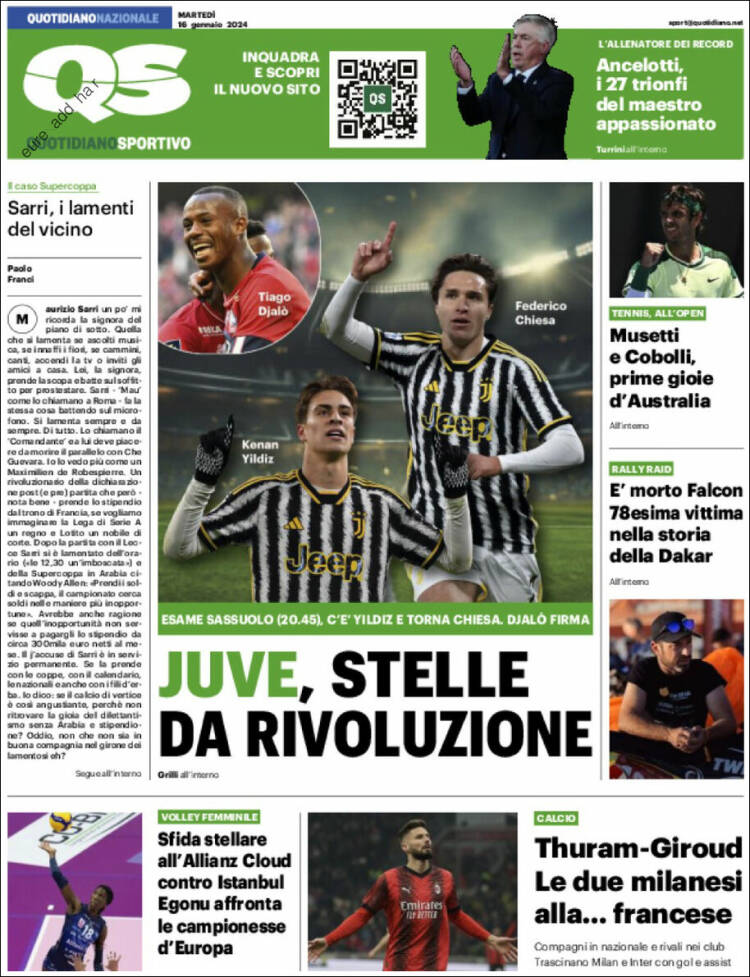 Portada de Quotidiano Sportivo (Italia)