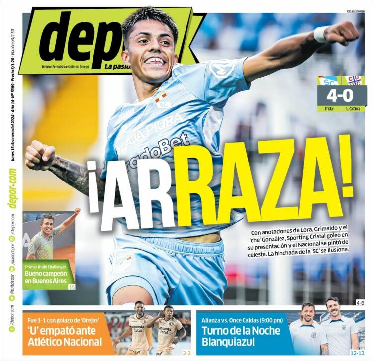 Portada de Depor (Perú)