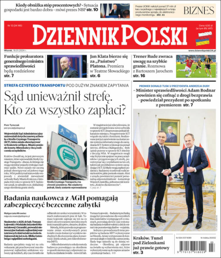 Portada de Dziennik (Polonia)