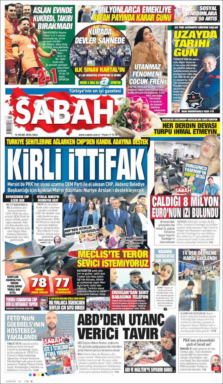 Portada de Sabah (Turqu&iacute;a)