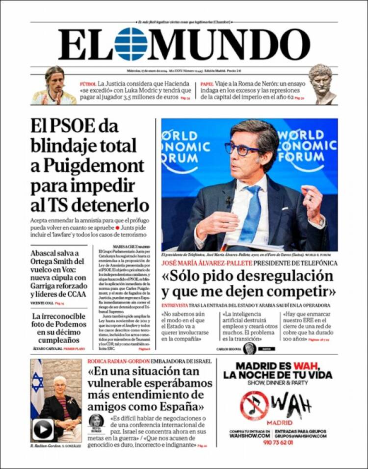 Portada de El Mundo (España)