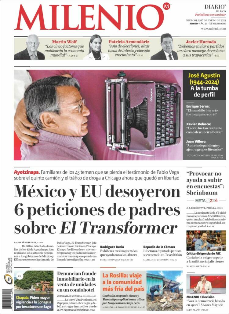 Portada de Milenio - Jalisco (M&eacute;xico)