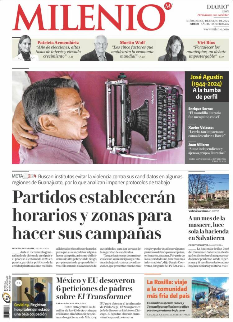 Portada de Milenio de León (M&eacute;xico)