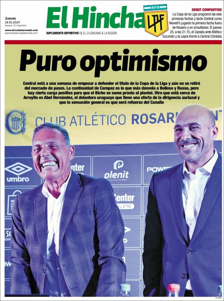 Portada de El Hincha (Argentina)