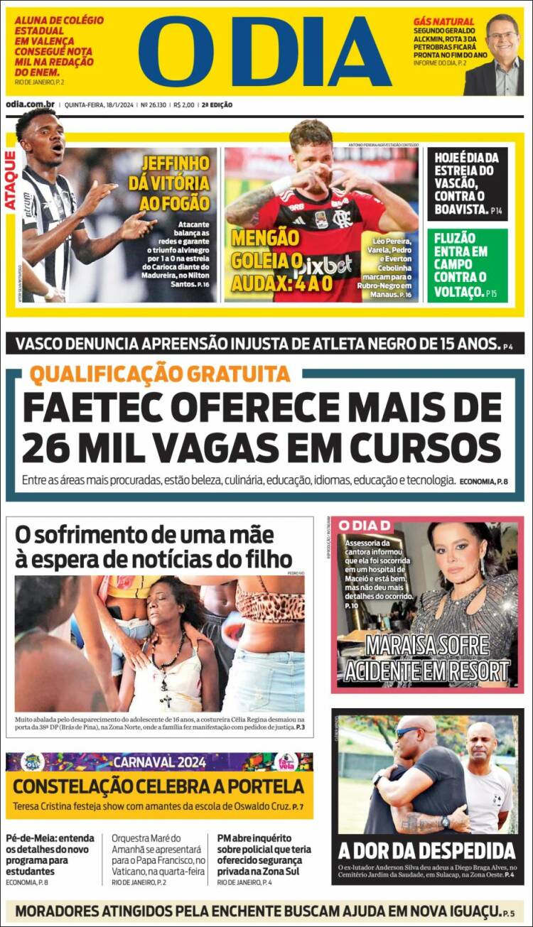 Portada de O Dia (Brasil)