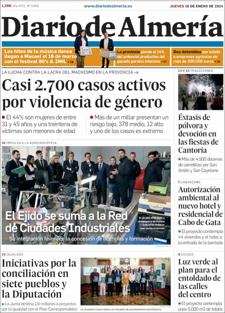 Portada de Diario de Almería (España)