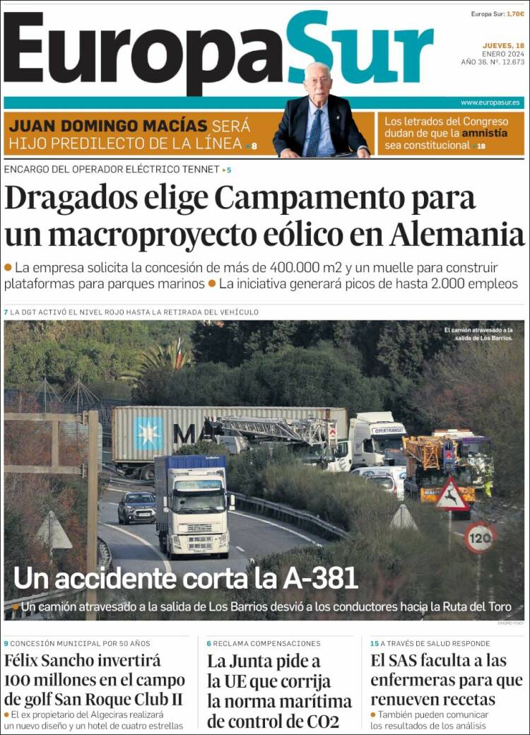 Portada de Europa Sur (España)