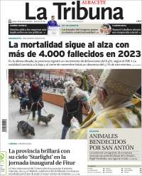 Portada de La Tribuna de Albacete (España)