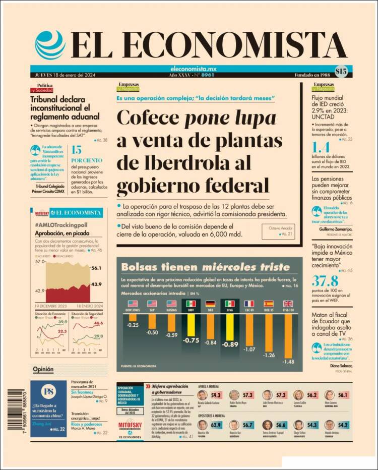 Portada de El Economista (M&eacute;xico)