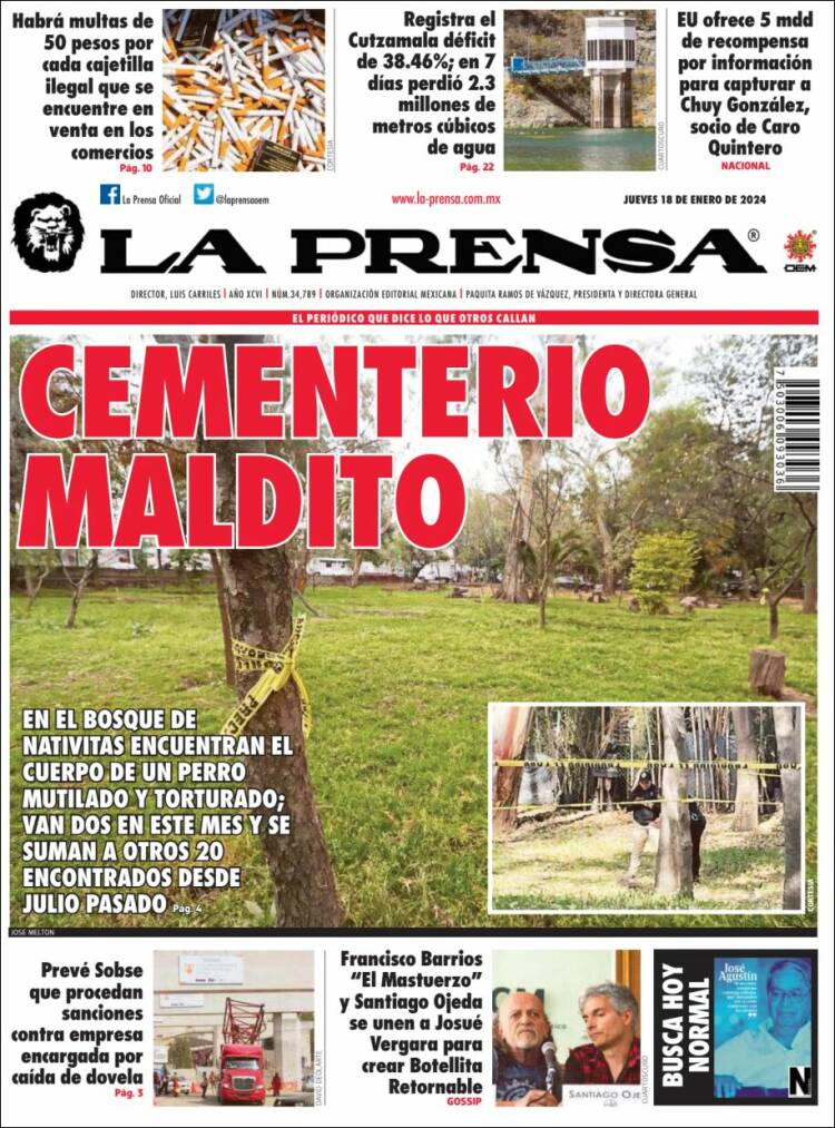 Portada de La Prensa (M&eacute;xico)