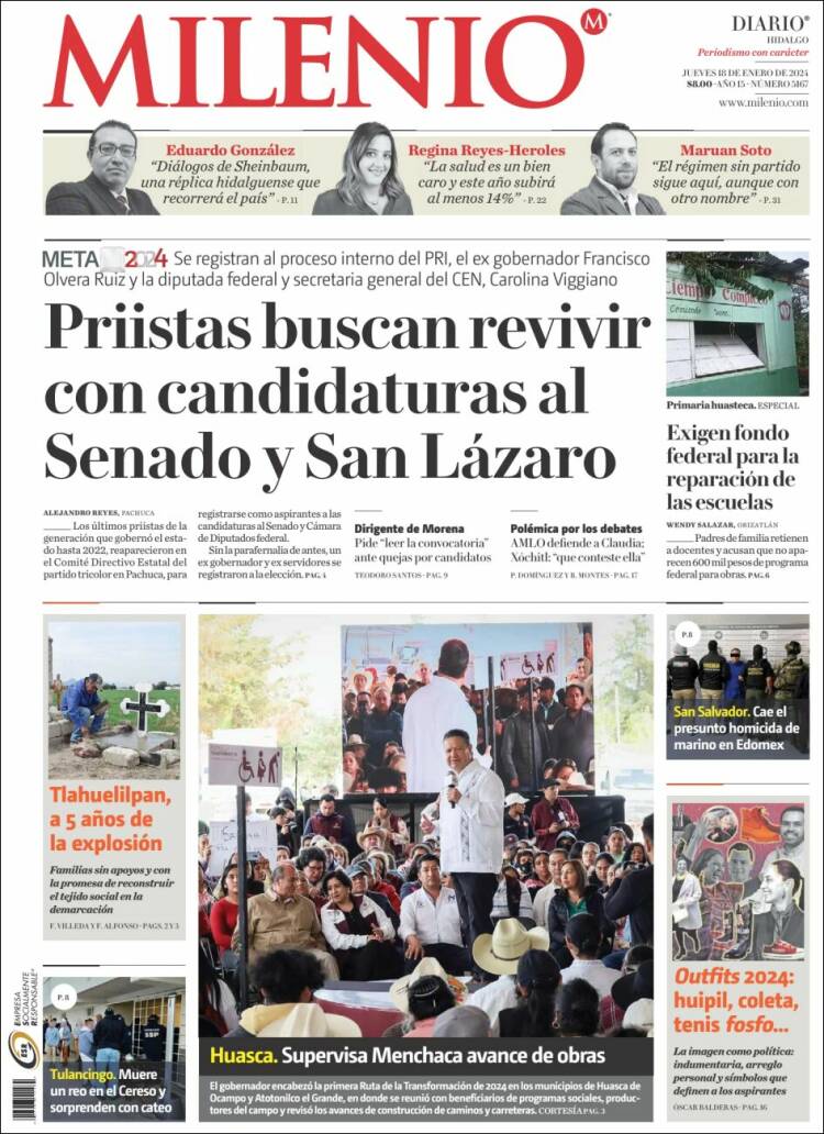 Portada de Milenio de Hidalgo (M&eacute;xico)