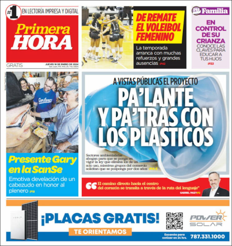 Newspaper Primera Hora (Puerto Rico). Newspapers in Puerto Rico. Today