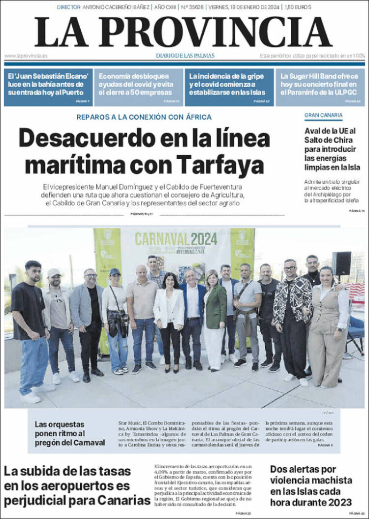 Portada de La Provincia (España)