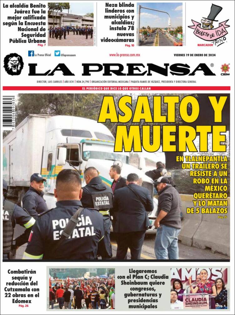 Portada de La Prensa (México)