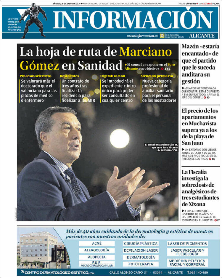 Portada de Diario Información (España)