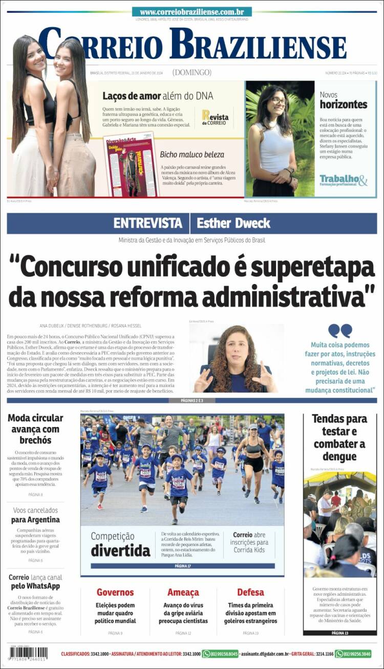 Portada de Correio Braziliense (Brasil)