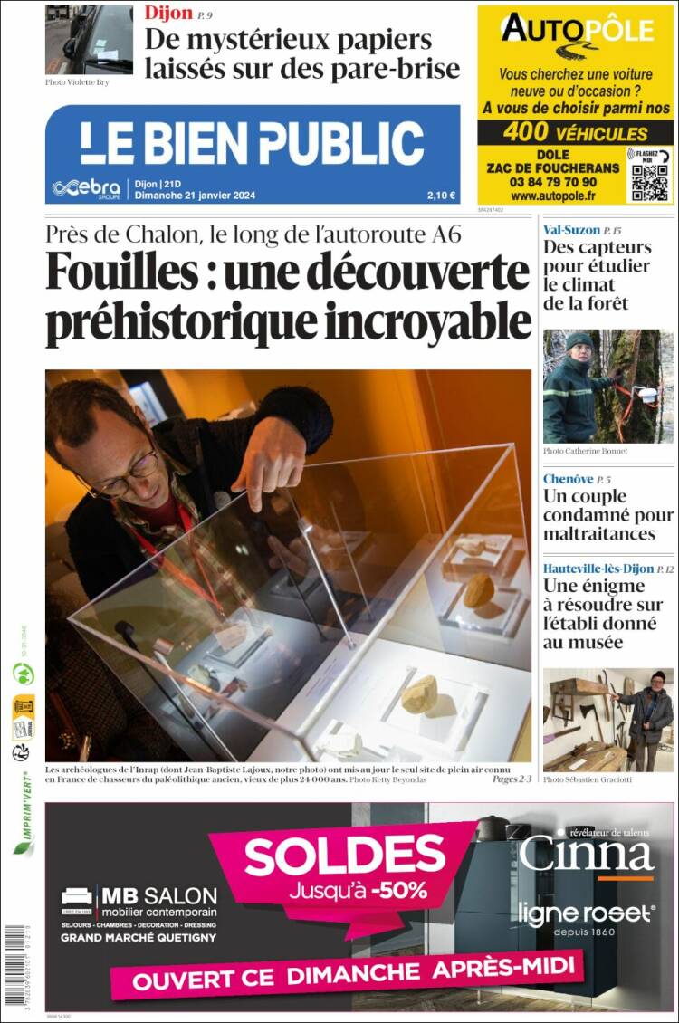 Portada de Le Bien Public (Francia)