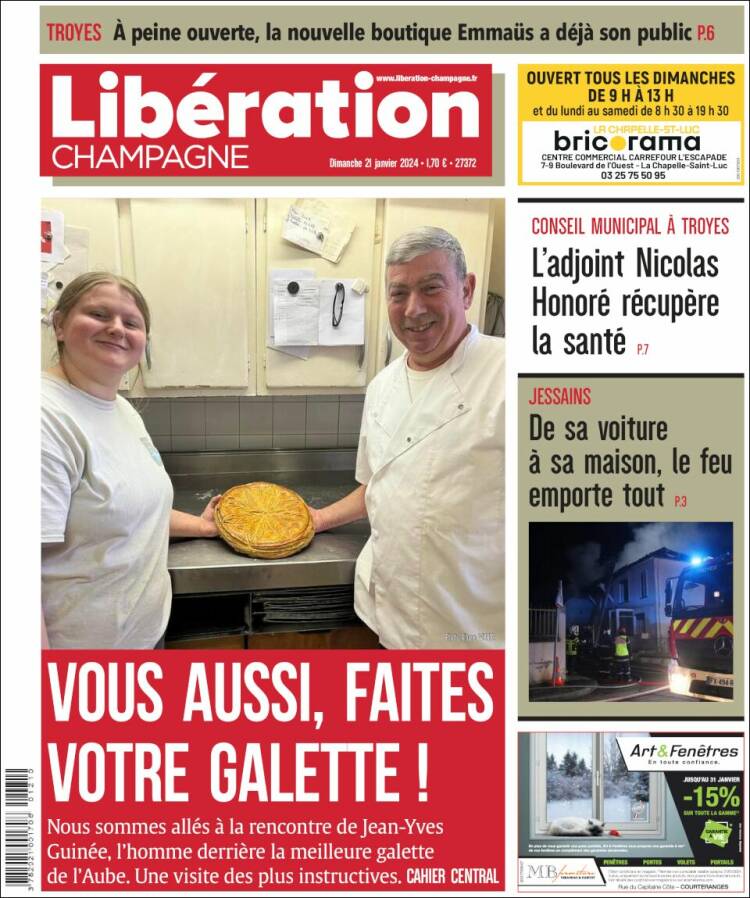 Portada de Libération Champagne (Francia)