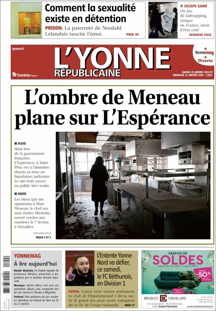 Portada de L'Yonne-Républicaine (Francia)