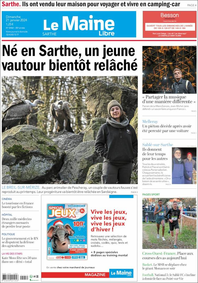 Portada de Le Maine Libre (Francia)