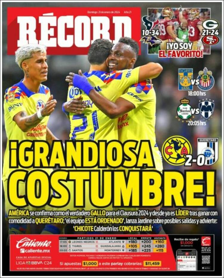 Portada de Record (México)