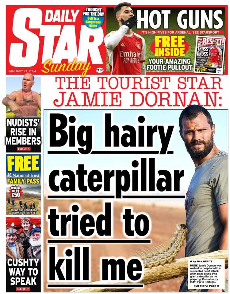 Portada de Daily Star (Reino Unido)