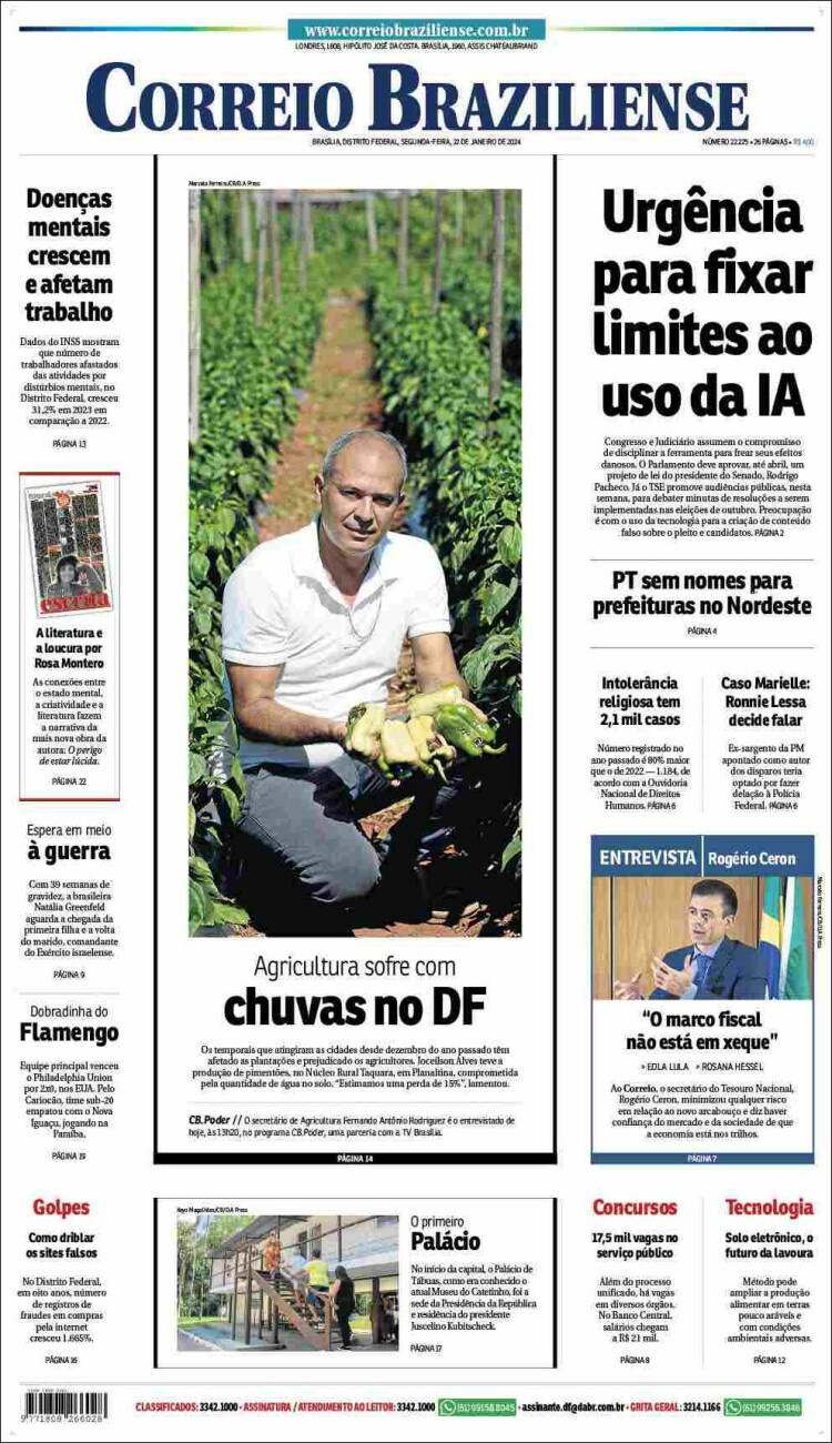 Portada de Correio Braziliense (Brasil)