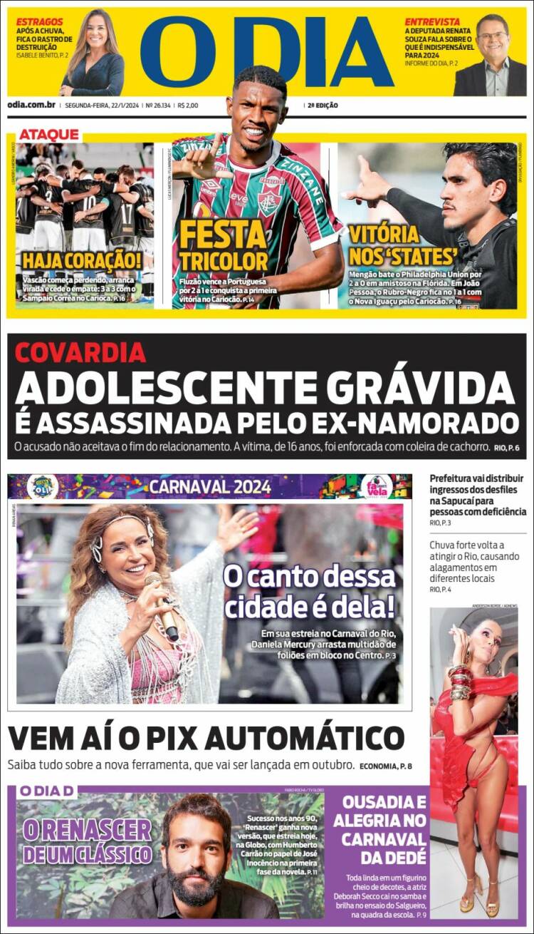 Portada de O Dia (Brasil)