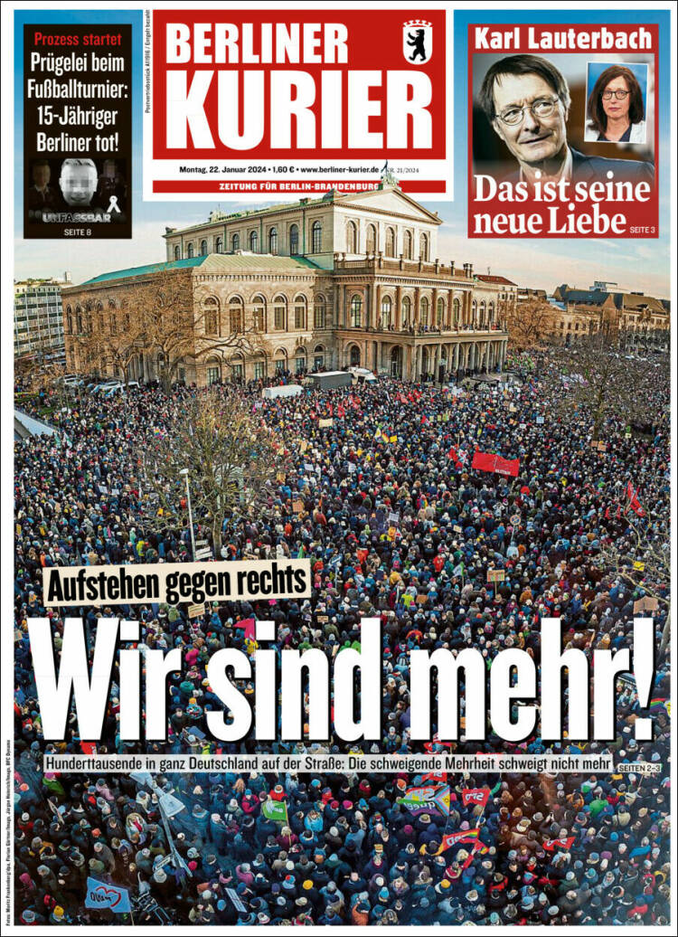 Portada de Berliner Kurier - Startseite BK (Alemania)
