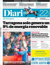 Portada de Diari de Tarragona (España)