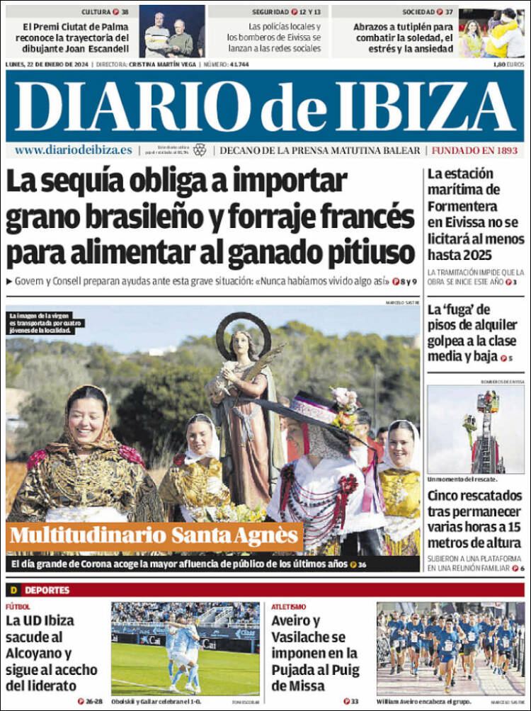 Portada de Diario de Ibiza (España)