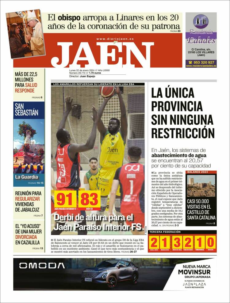 Portada de Diario Jaén (España)