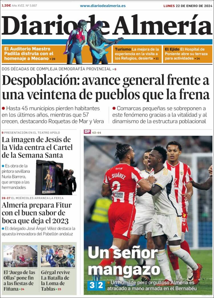 Portada de Diario de Almería (España)