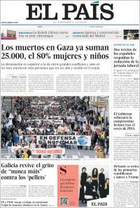 Portada de El País (España)