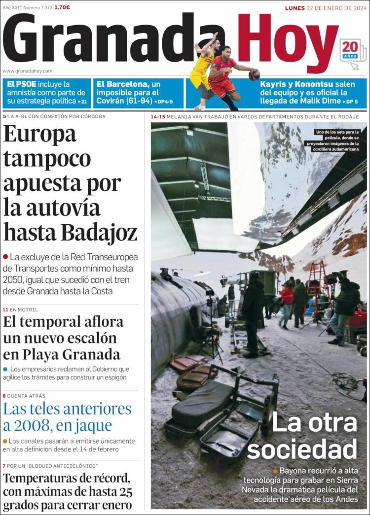 Portada de Granada Hoy (España)