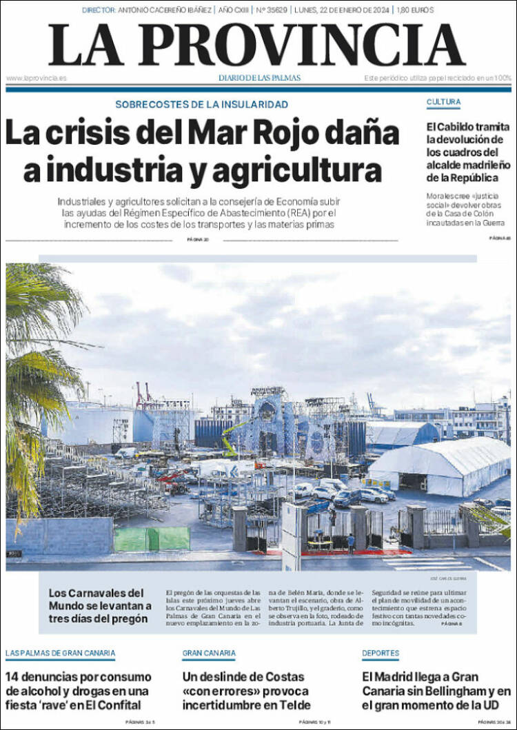 Portada de La Provincia (España)