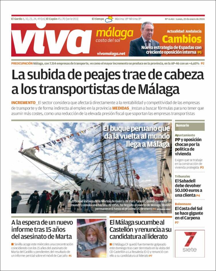 Portada de Viva Málaga (España)