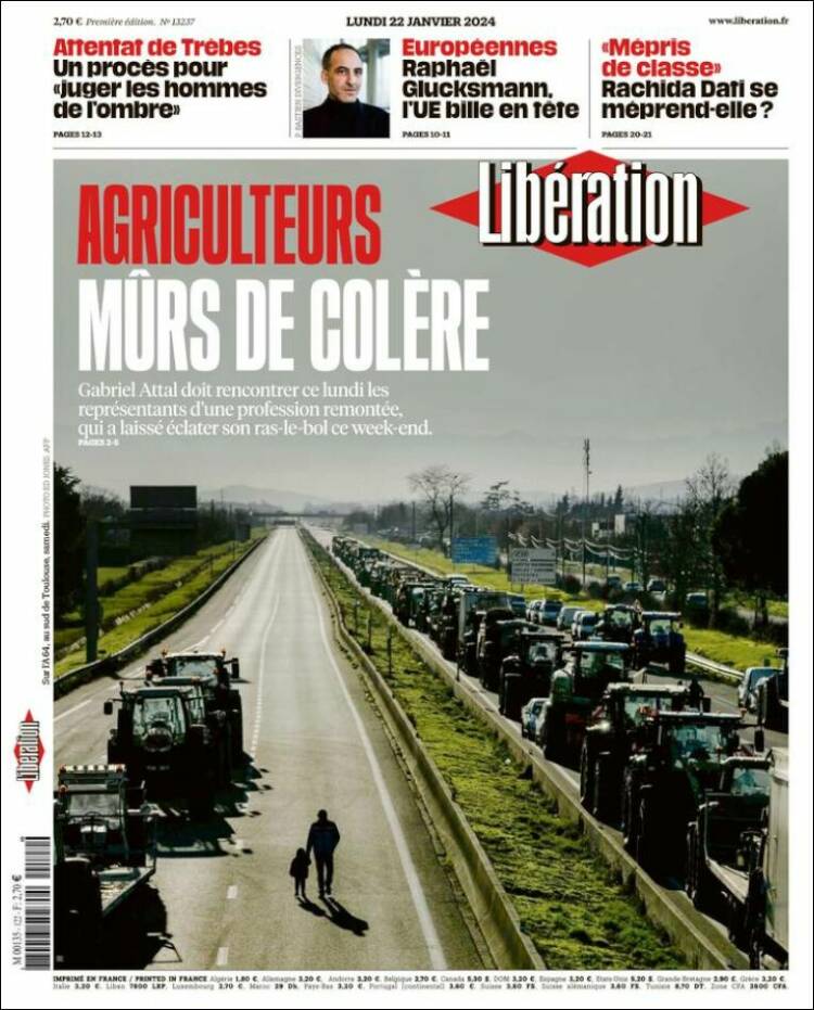 Portada de Libération (Francia)