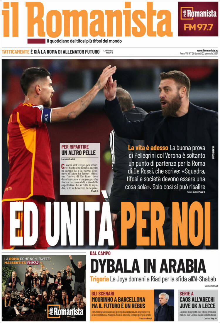 Portada de Romanista (Italia)