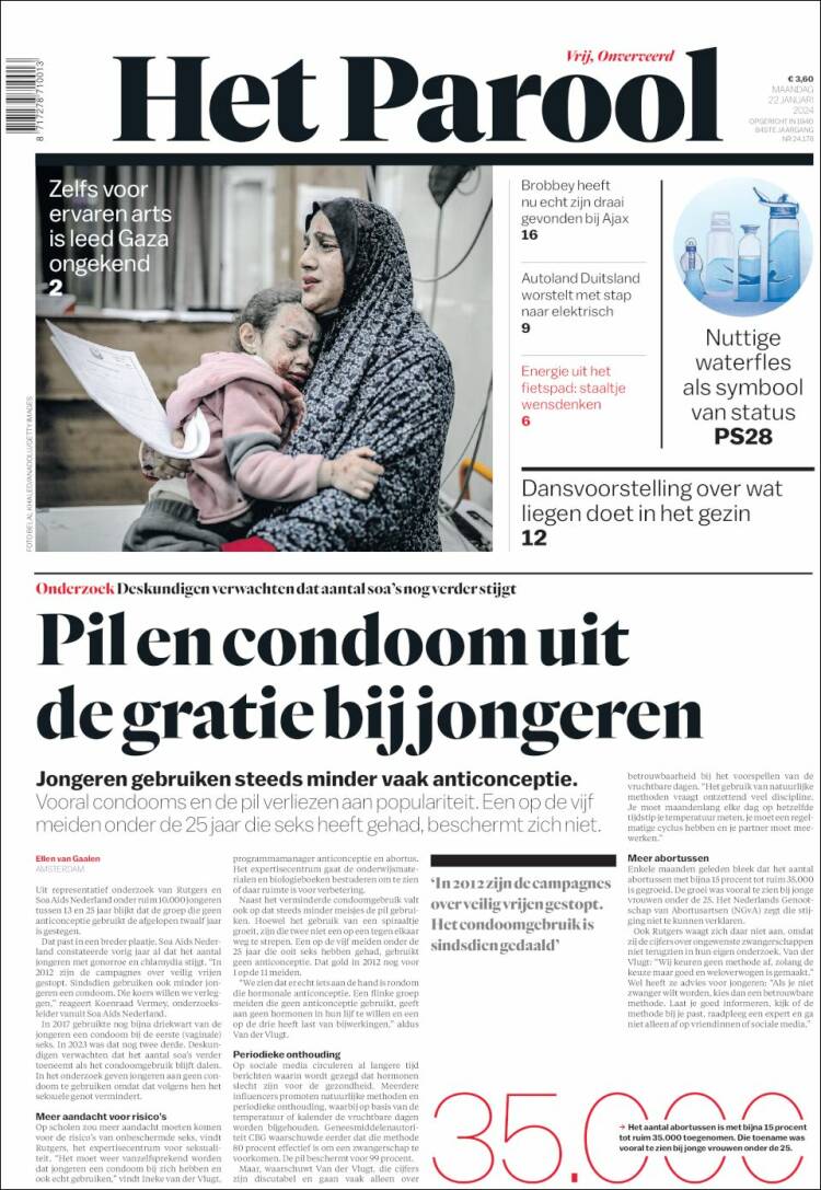 Portada de Het Parool (Pa&iacute;ses Bajos)