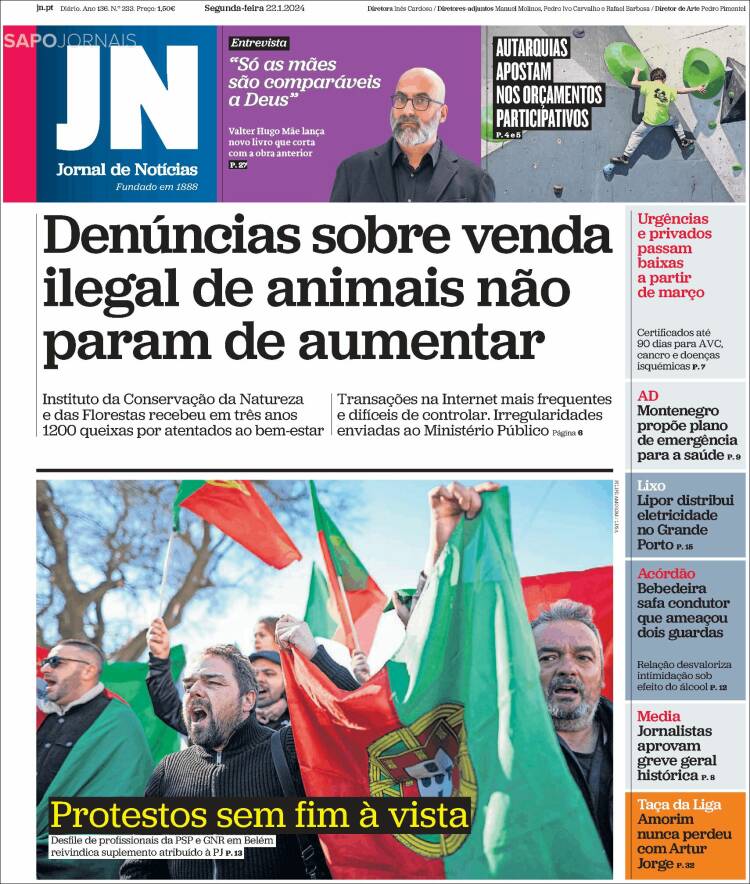 Portada de Jornal de Notícias (Portugal)